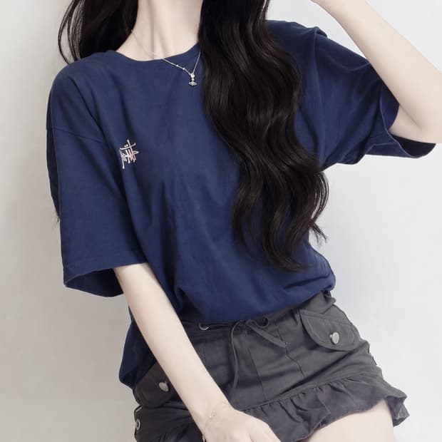 🐰스투시 네이비&딸기우유 반팔💗