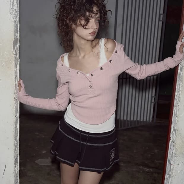 플리즈노팔로우 버니탑 핑크