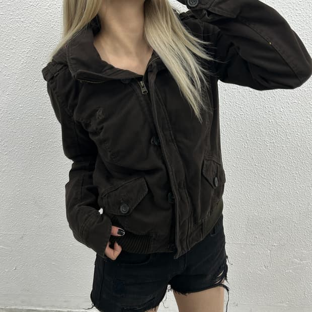 아베크롬비 y2k 초코맛 후드 자켓 M