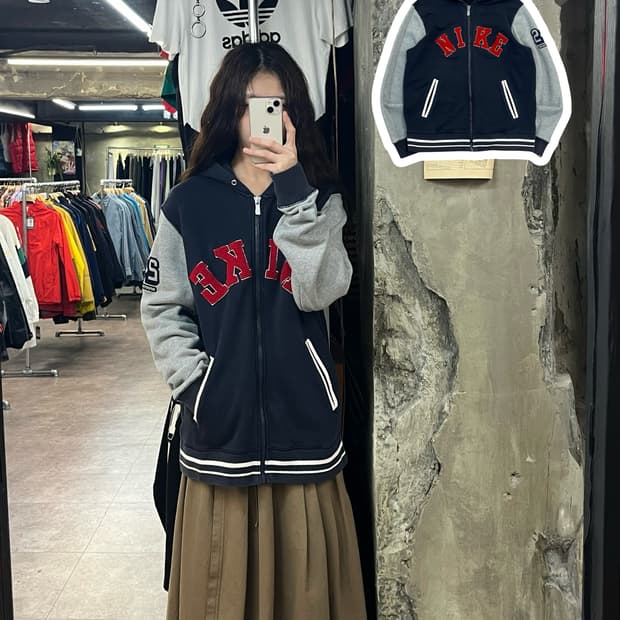 나이키 플리스로고 후드집업 네이비 XL #csz2254