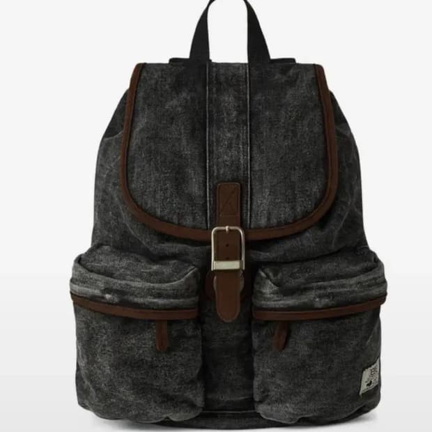 Aeae 에이이에이이 데님 빈티지 백팩 블랙