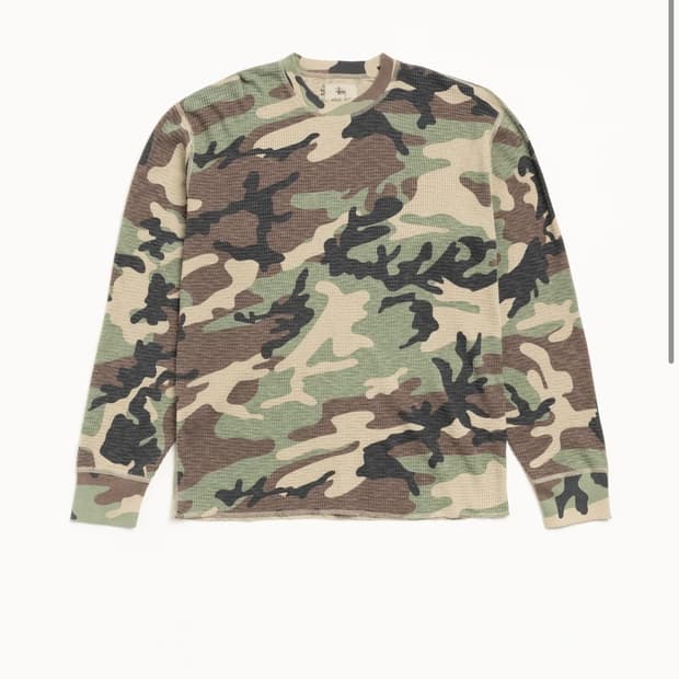 Stussy Camo Pigment Dyed Thermal LS