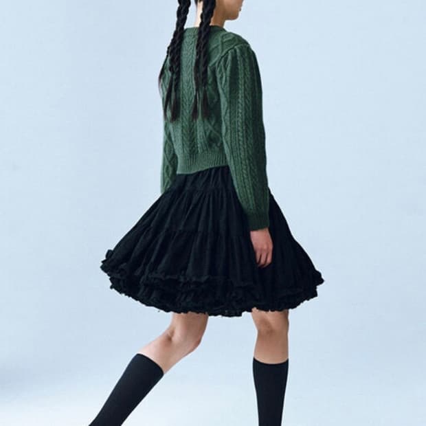 코스모스 PUFF TWIST 가디건 (카키)