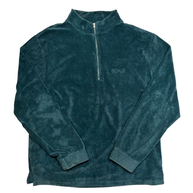 폴라 스케이트 그린 테리 하프 집업 L