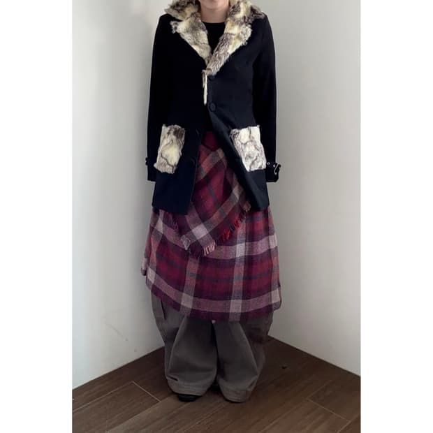 Fur Trimming Wool Coat