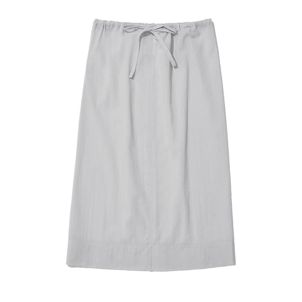 파르티멘토 우먼 sheer midi skirt 미디 스커트 라이트그레이