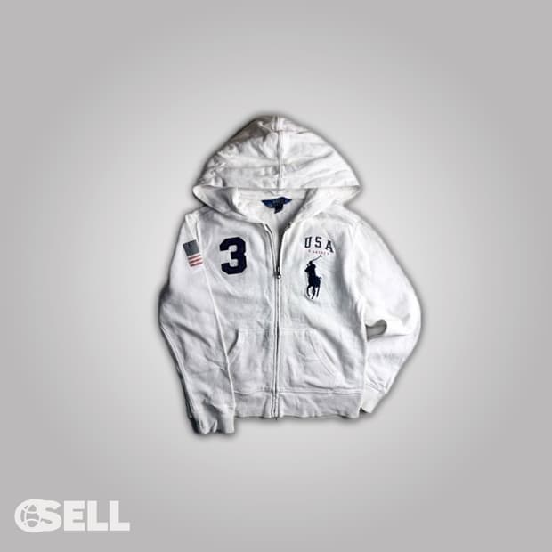 폴로 성조기 후드집업