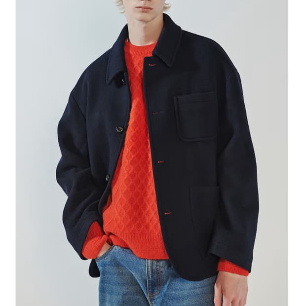 HISS HAZZYS 울 커버올 자켓 M