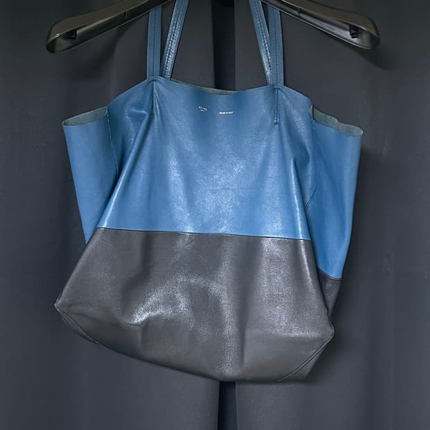 셀린느 카바스백 블루&블랙