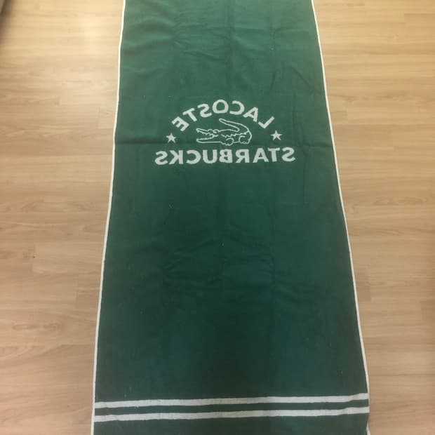 스타벅스 라코스테 트렌타월 두개셋트루 15000원 (그린, 브라운)