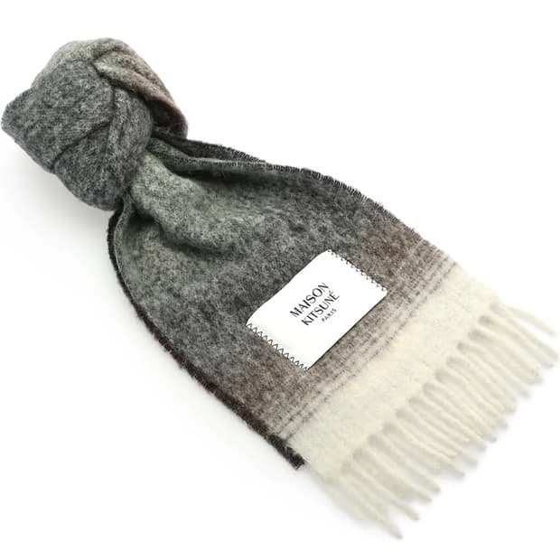 메종키츠네 22FW 울 프린지 머플러