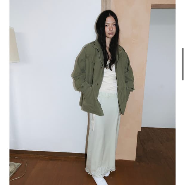 새상품) Monoha 모노하 밀리터리 자켓 (카키)
