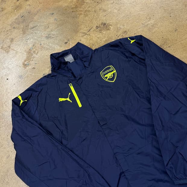 [정품/M] 푸마 아스날 FC 네이비 바람막이 b19