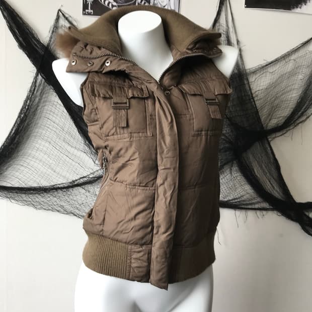00s gal mood hoodie vest padding  