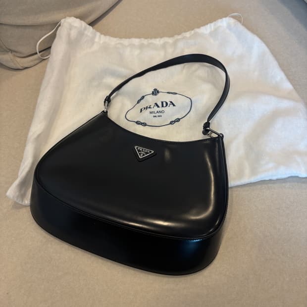 프라다 클레오 브러시드 레더 숄더백