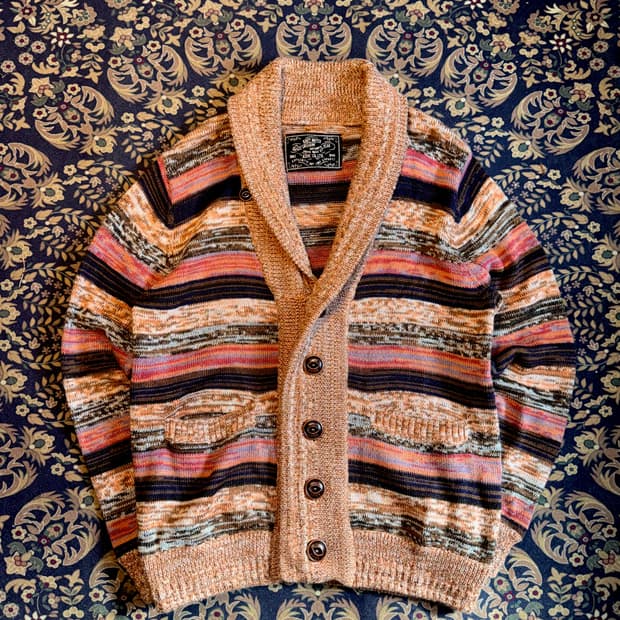 Kriff mayer 스트라이프 숄카라 가디건