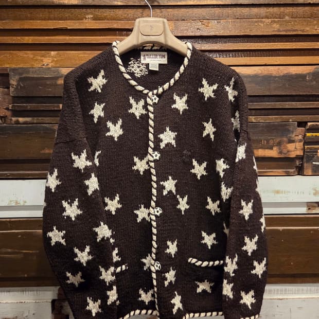 vtg 핸드메이드 니트 가디건