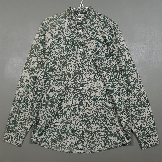 실측 M (95) 칼하트 카모 스테인 밀리터리 포켓 셔츠 긴팔 남방