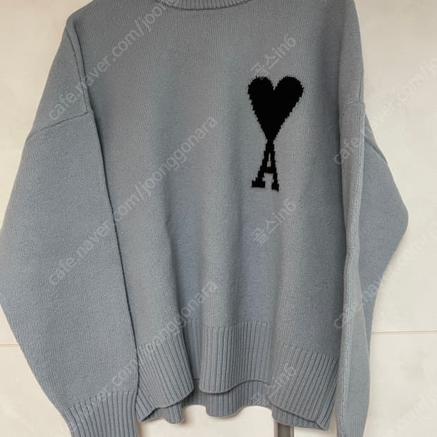 [L] 아미 인타르시아 니트 스틸블루