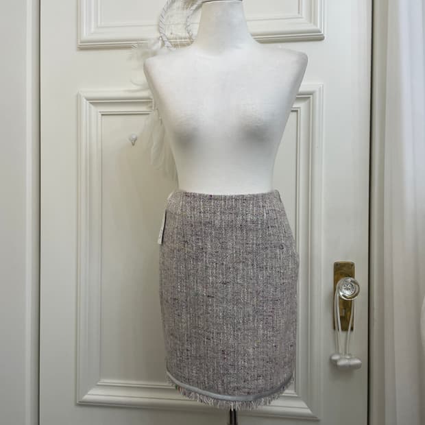 lavender tweed midi skirt(size-34)