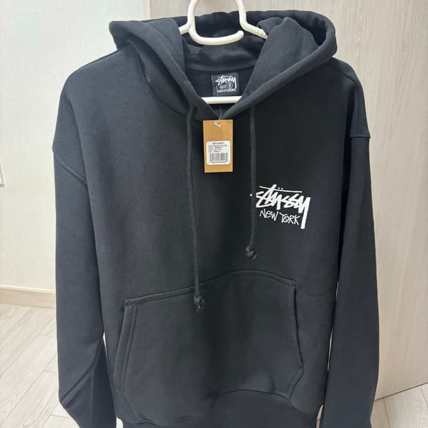 스투시 뉴욕 한정 후드티 블랙 