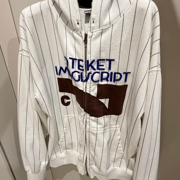 테켓 집업후디 Litmemo Zip-Up Hoodie White M