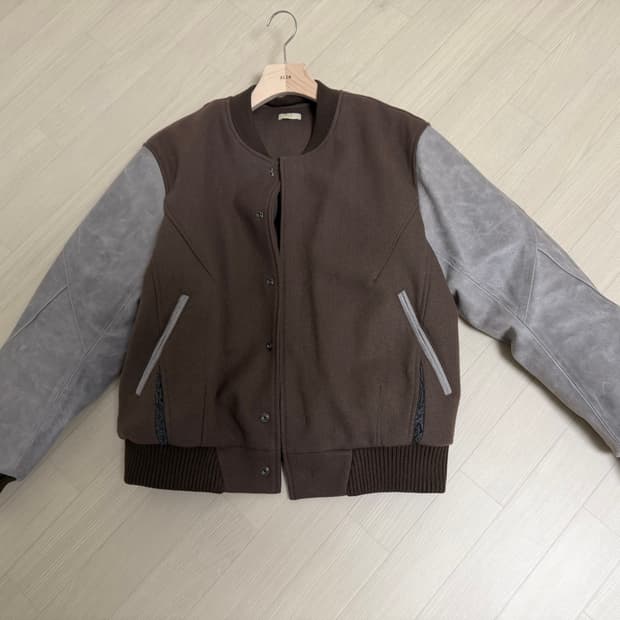 엑슬림 ep8 바시티자켓 브라운 M