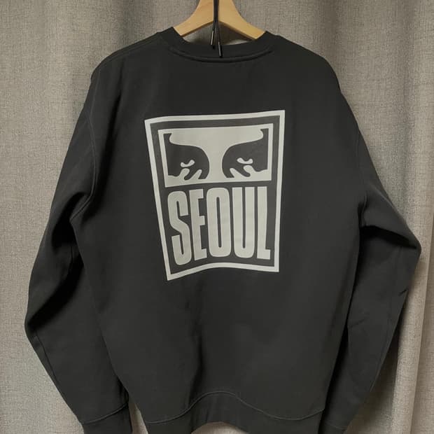 [L]오베이 서울 팝업 기모 맨투맨