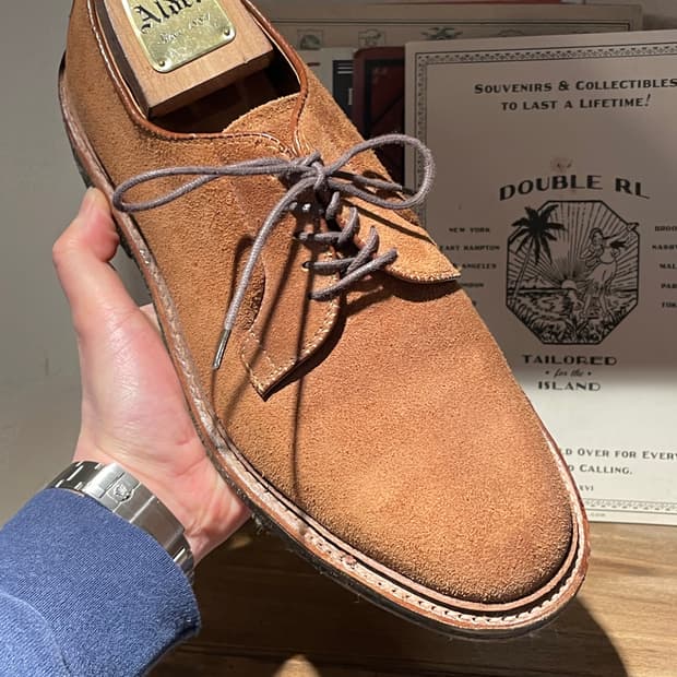 Alden 알든 스너프 스웨이드 플레인토 판매 rrl