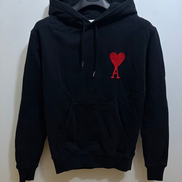 아미 정품 빅하트 후드 블랙