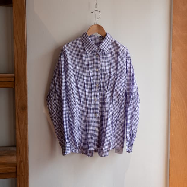 이세이미야케 플리츠플리즈 깅엄 체크 셔츠