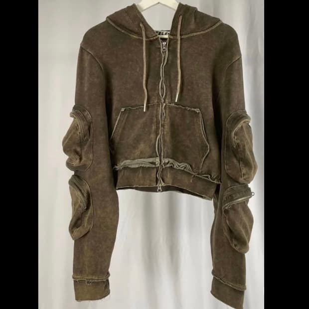 멀티 포켓 투웨이 후드집업