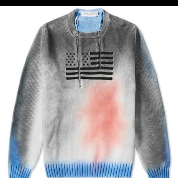 1017ALYX9SM 알릭스 스프레이페인팅 코튼 하프집니트 XL