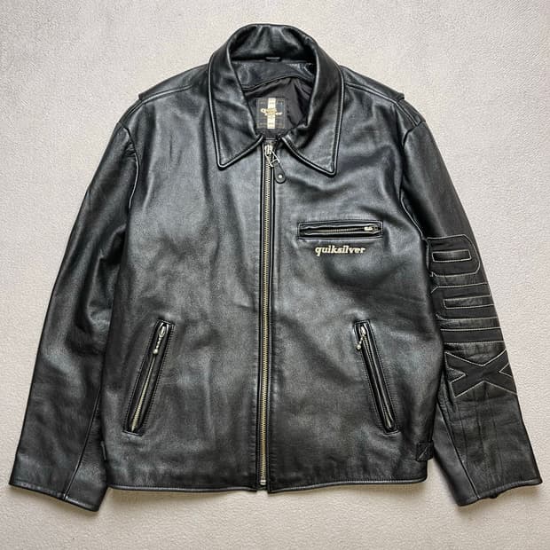 QUIKSILVER 퀵실버 소가죽자켓-100 라이더자켓