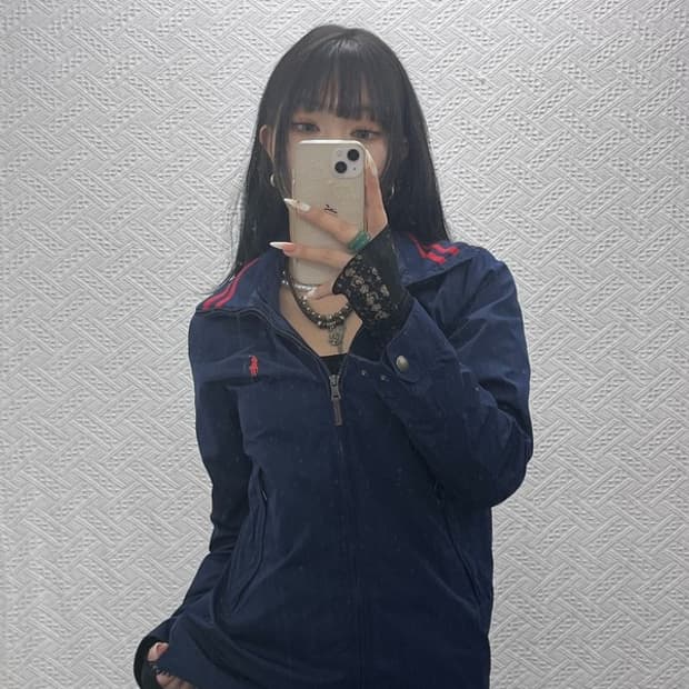 폴로 랄프로렌 레트로 자수로고 블루종 페리 자켓 S C09379