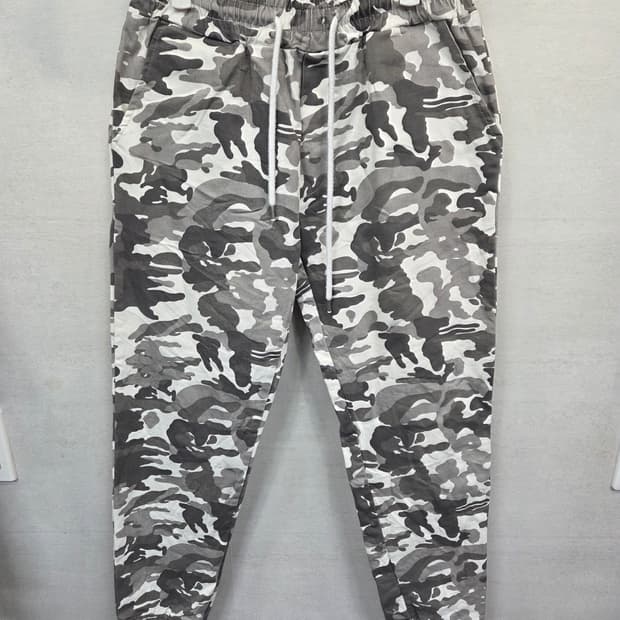 Peacock 카모 밴딩 조거팬츠 xl