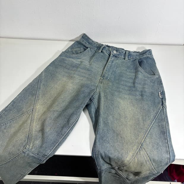 L 엑스톤즈 연청 레귤러핏 데님팬츠