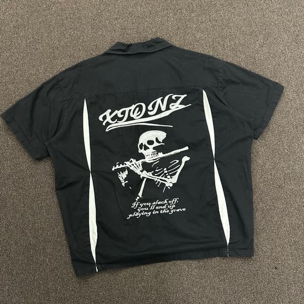 L)엑스톤즈 XTS030 스켈레톤 볼링 셔츠