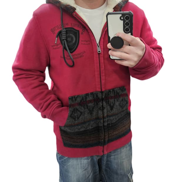 100) 빈폴x울리치 나바호 양털 후드집업