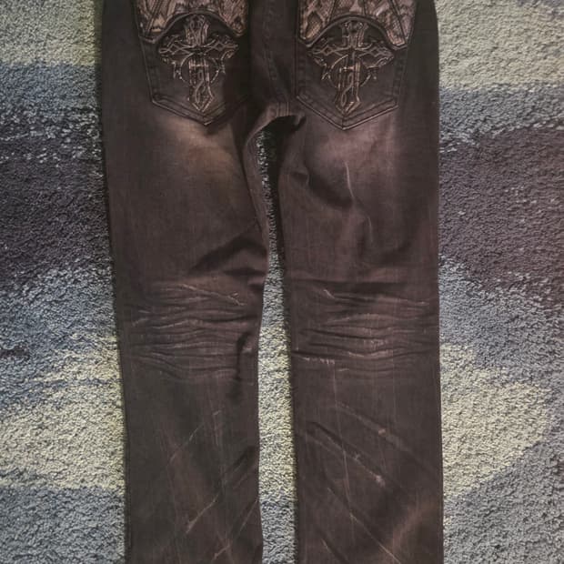 클라우드72 Cloud 72 흑데님팬츠  34사이즈 락시크