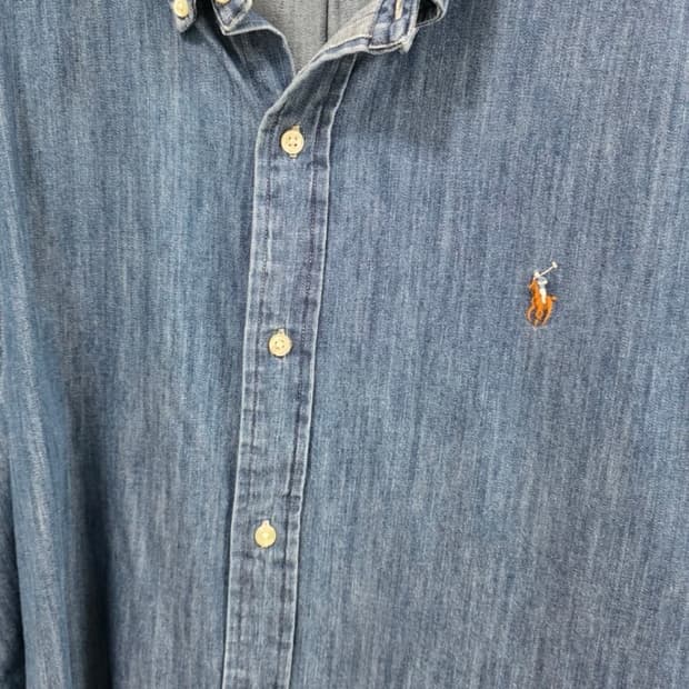 폴로 랄프로렌 25SS 클래식핏 샴브레이 반팔 셔츠