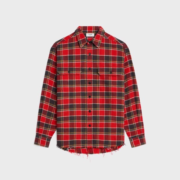 셀린느 24SS 럼버 체크 셔츠