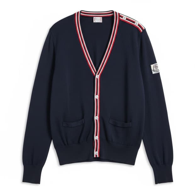 (정품)몽클레르 트리콜로르 가디건 네이비M