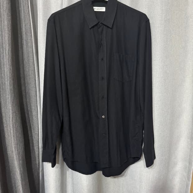 아워레가시 클래식 셔츠 블랙 실크