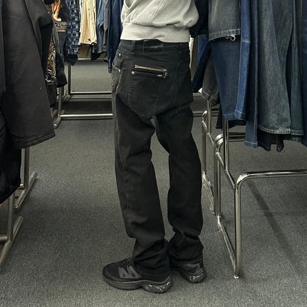 34)Lee 빈티지 스터드 블랙 데님팬츠