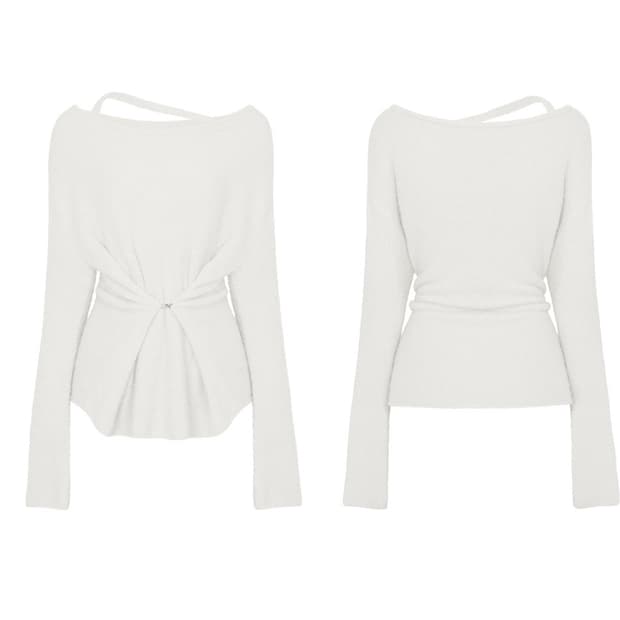 RUBY HOOK OVER KNIT ivory