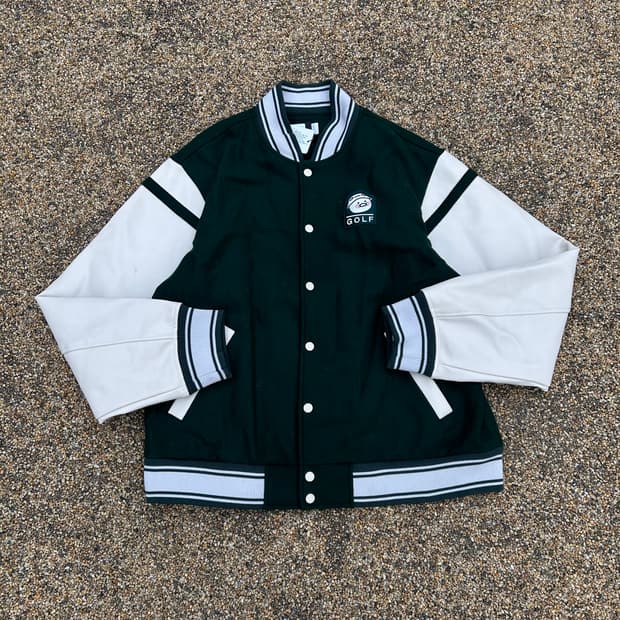 카카오프렌즈 그린 울 바시티 자켓