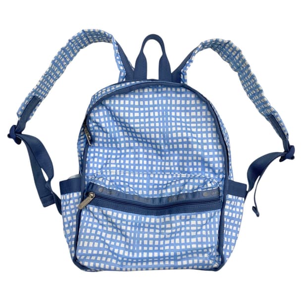 레스포삭 스카이블루 체크백팩