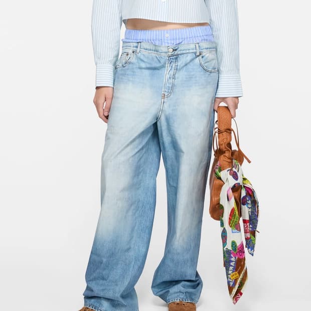 [36]아크네스튜디오 25ss 프린트 레이어드 팬츠