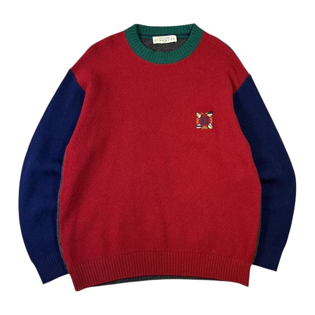 지방시 배색 울 니트